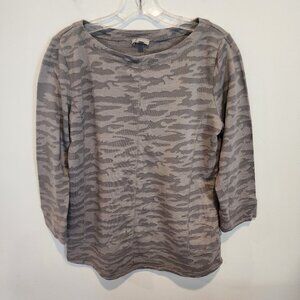 T by Talbots animal print top, Size M, Like New